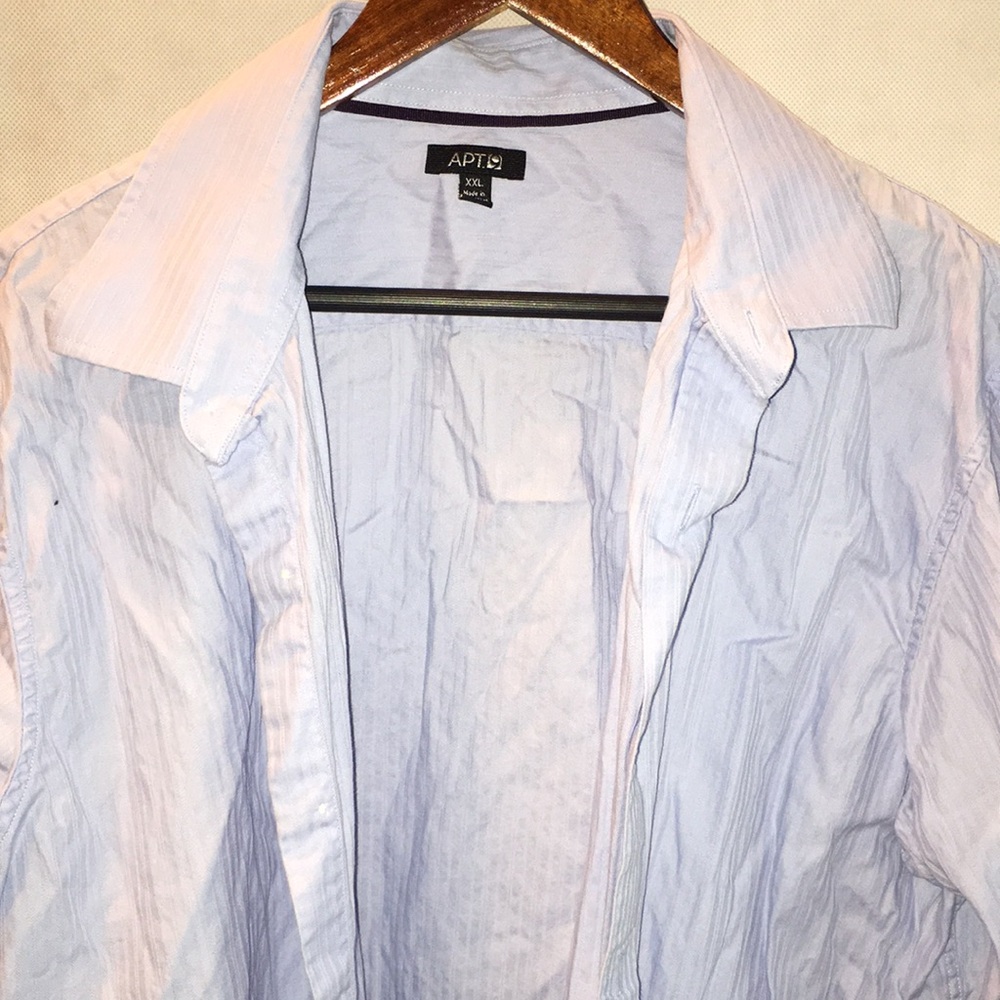 Apt. 9 Light Blue Cotton Long Sleeve Casual Button Down Shirt